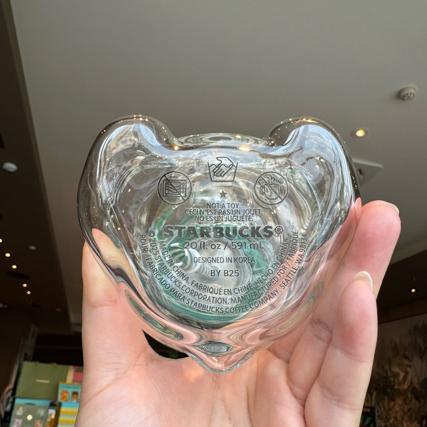 🐻Bearista Glass Straw Cup 20oz✨