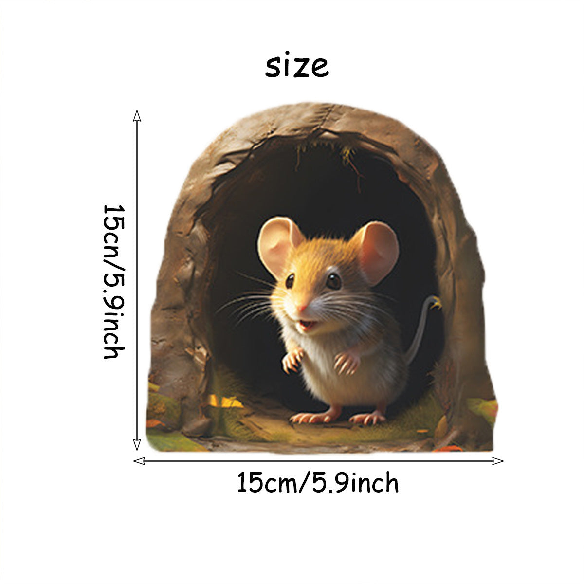 🎁Buy 8 Get 8 Free🐭 Cute Cartoon Mouse Hole Wall Stickers
