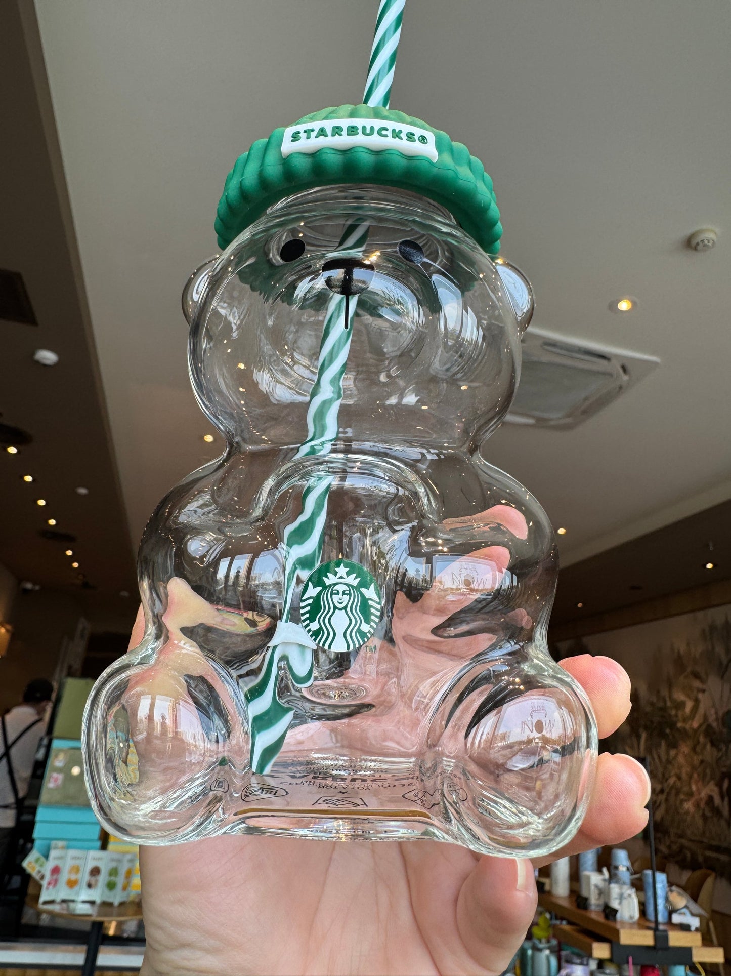 🐻Bearista Glass Straw Cup 20oz✨