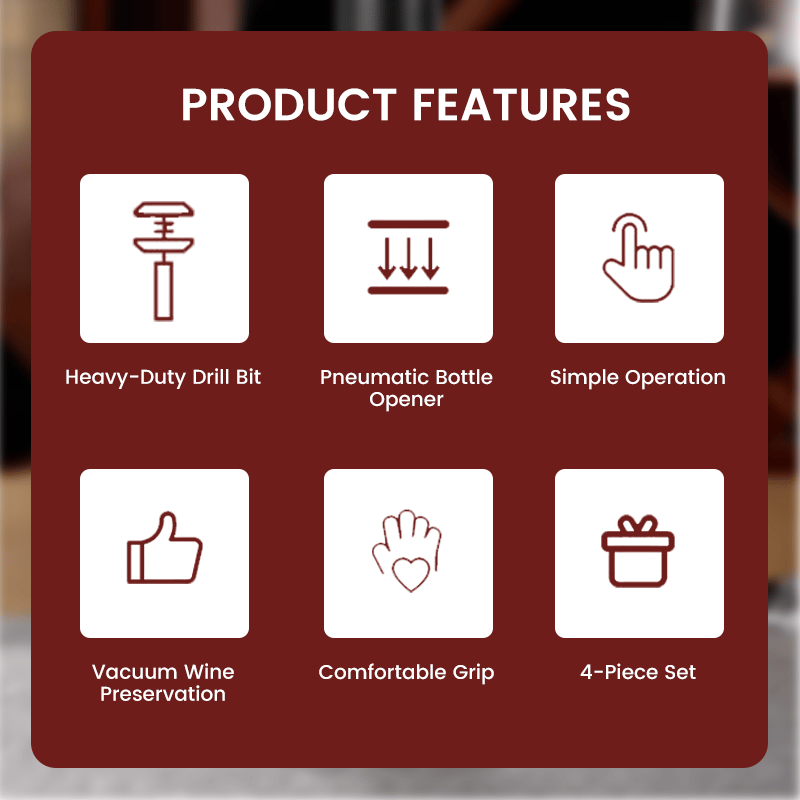 🎄Holiday Pre-Sale Save 49%🔥Air Pump Cork Remover Wine Bottle Opener Set