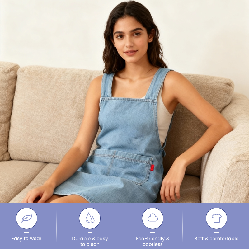 Adult Apron - Lightweight Cotton Apron with Front Pocket, Ideal for Everyday Use