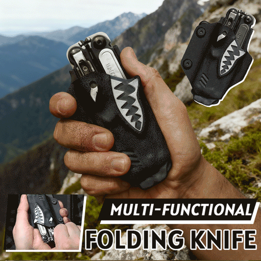 Multi-functional Folding Knife Back Clip Single-handed Sheath Cover