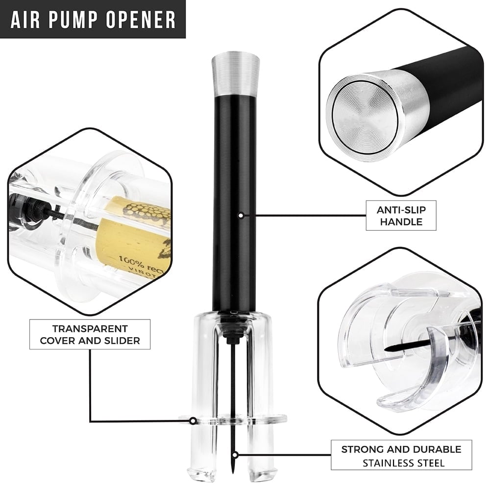 🎄Holiday Pre-Sale Save 49%🔥Air Pump Cork Remover Wine Bottle Opener Set