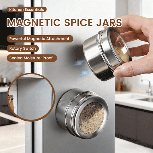 Stainless Steel Magnetic Spice Jars