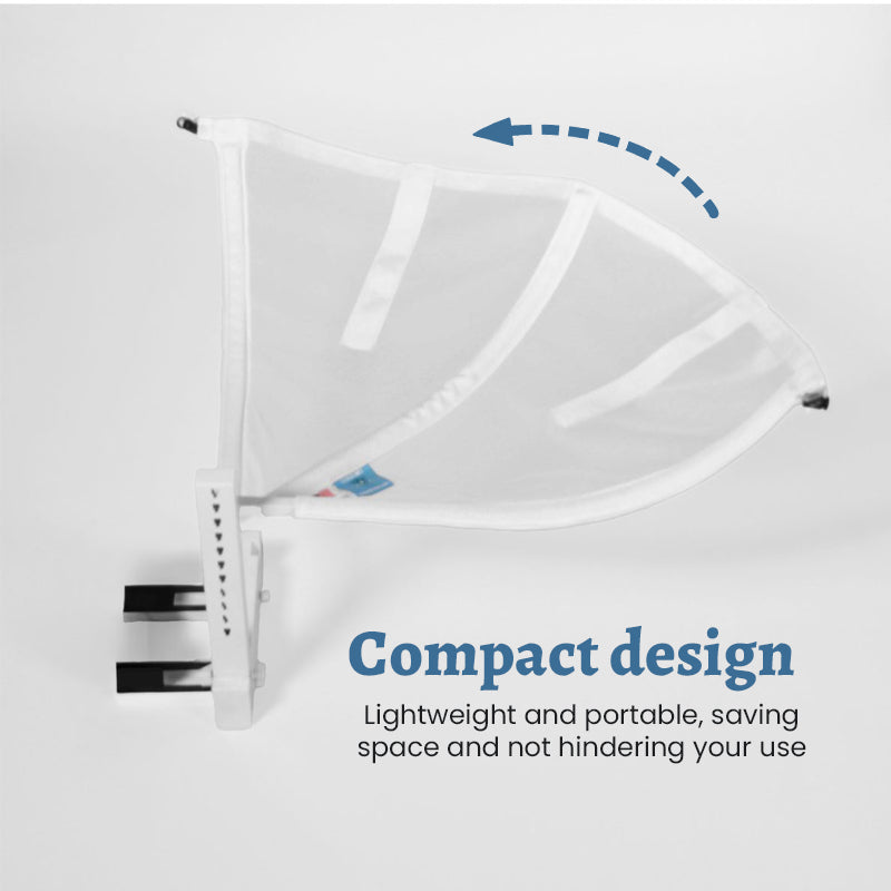 Adjustable storage net for washing machine