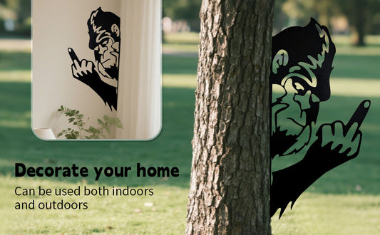 Bigfoot Flipping the Bird Metal Art – Sasquatch Decor