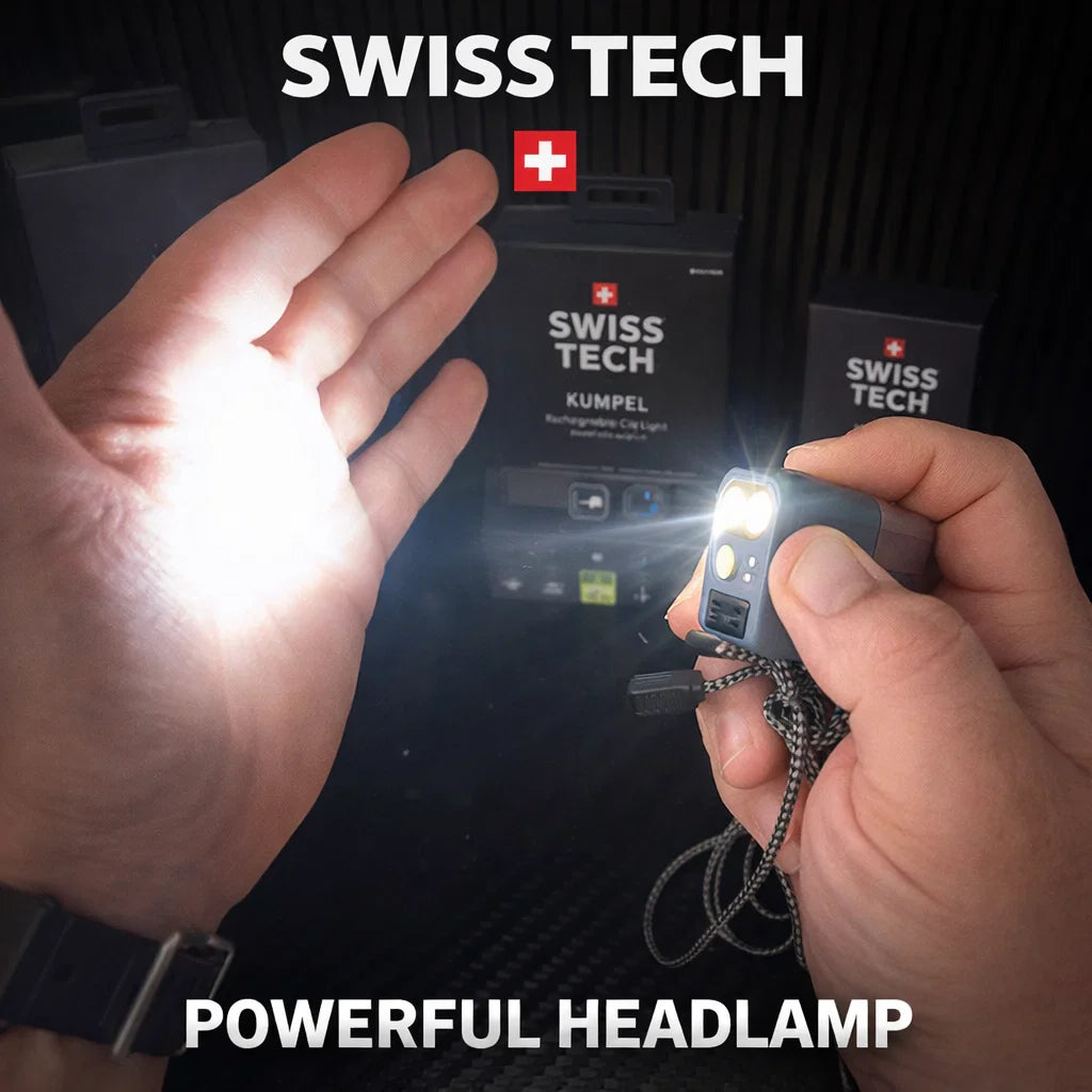 Swiss Tech ERLANG Ultra-Light Rechargeable Headlamp