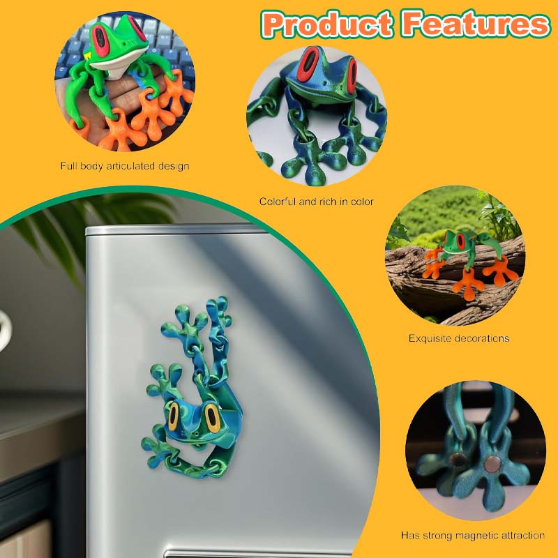 3D Printed Magnetic Frog Refrigerator Magnet