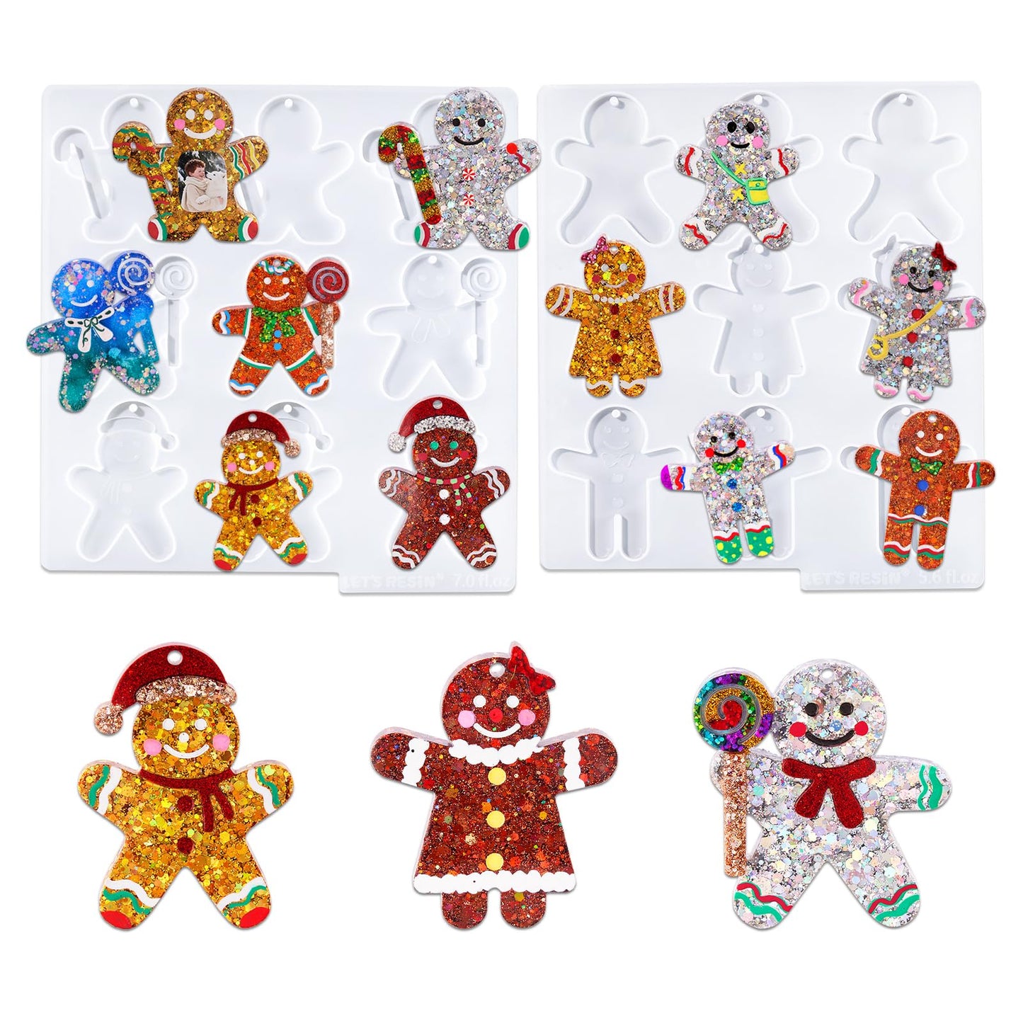 ⛄ 18 Cavities Christmas Resin Molds