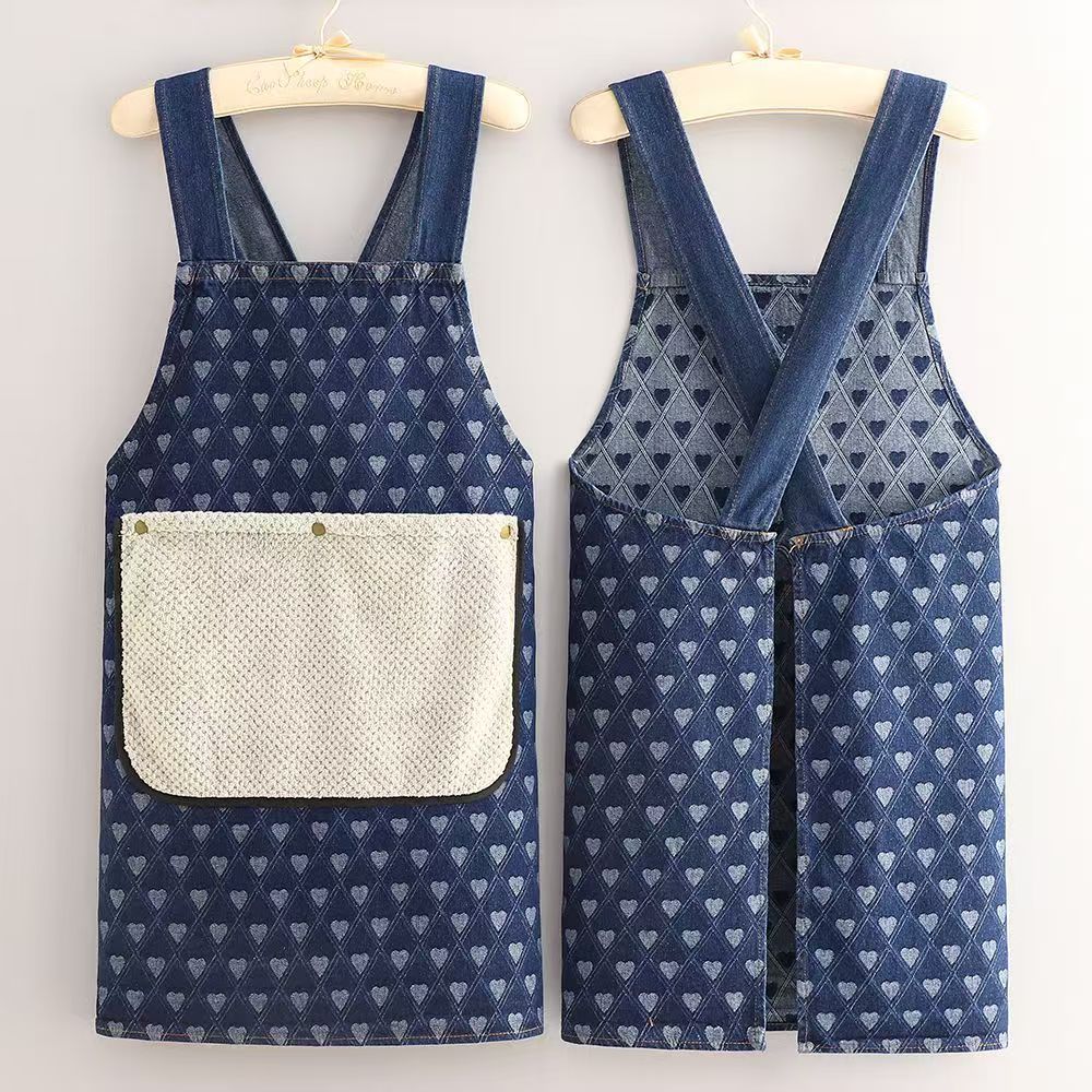 Adult Apron - Lightweight Cotton Apron with Front Pocket, Ideal for Everyday Use