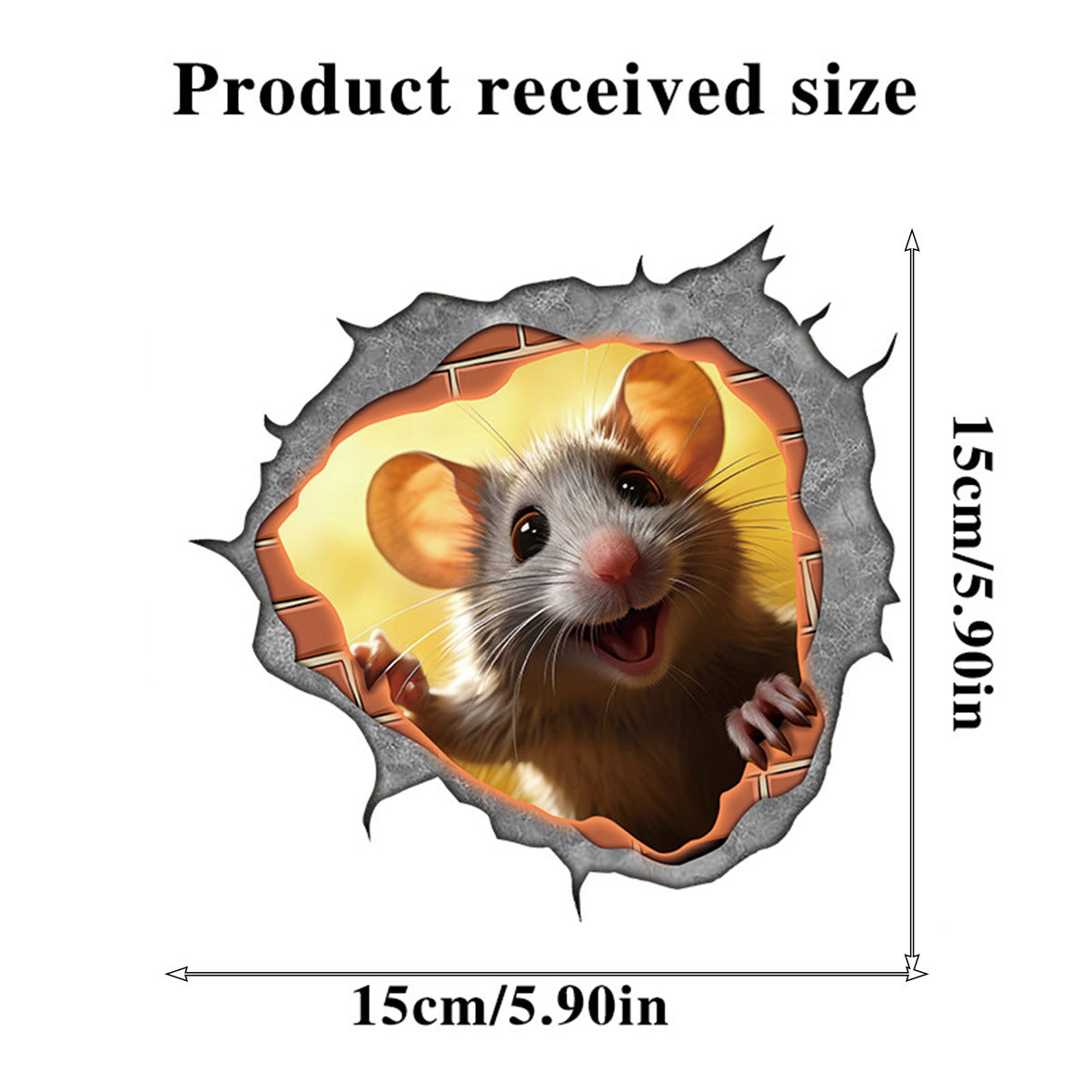 🎁Buy 8 Get 8 Free🐭 Cute Cartoon Mouse Hole Wall Stickers