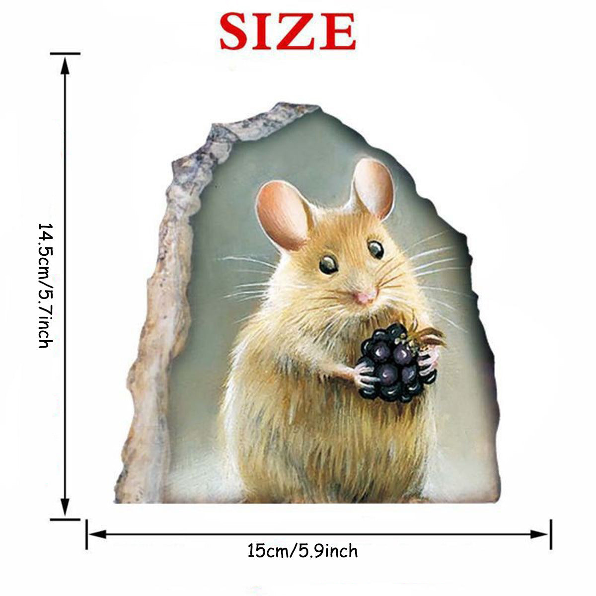 🎁Buy 8 Get 8 Free🐭 Cute Cartoon Mouse Hole Wall Stickers