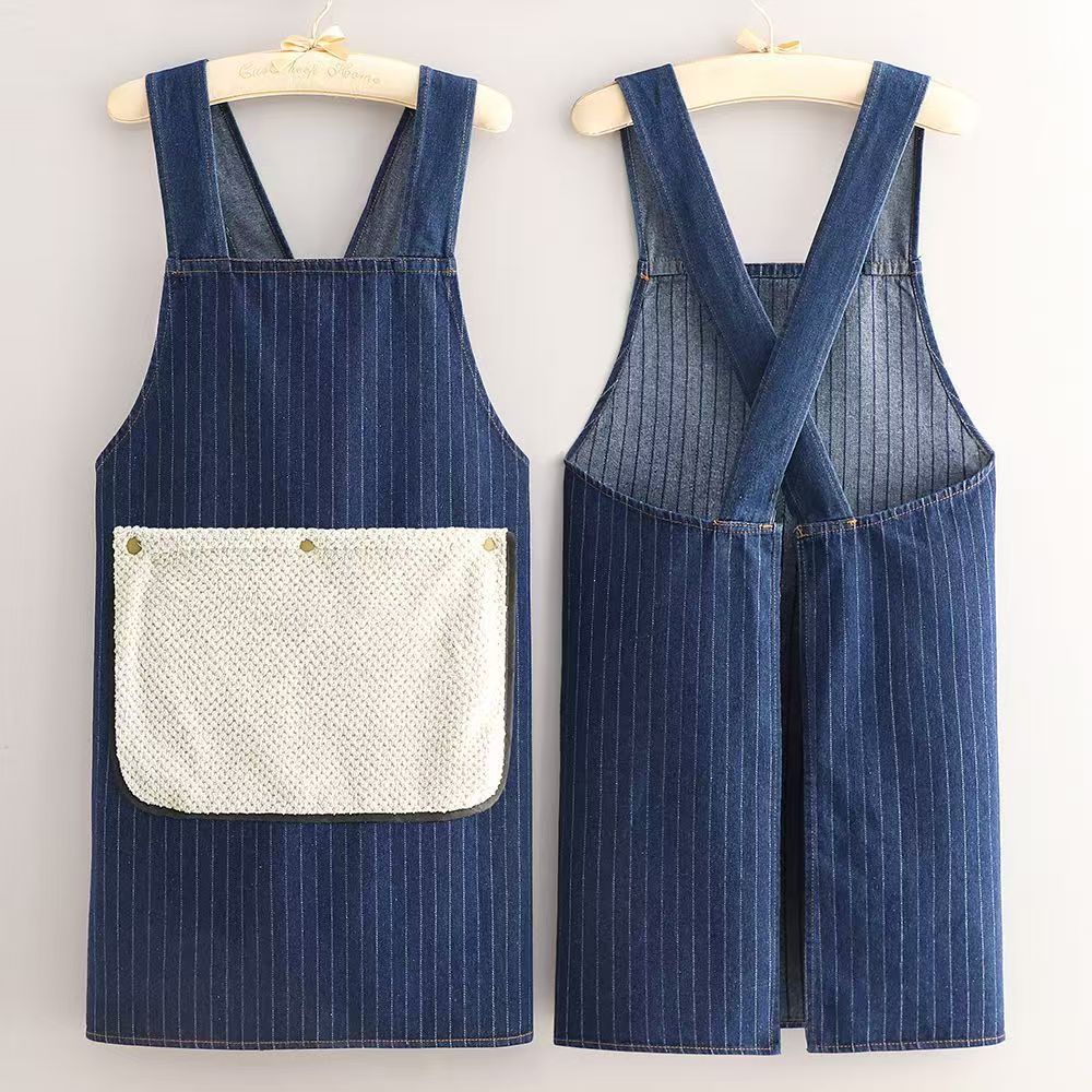 Adult Apron - Lightweight Cotton Apron with Front Pocket, Ideal for Everyday Use