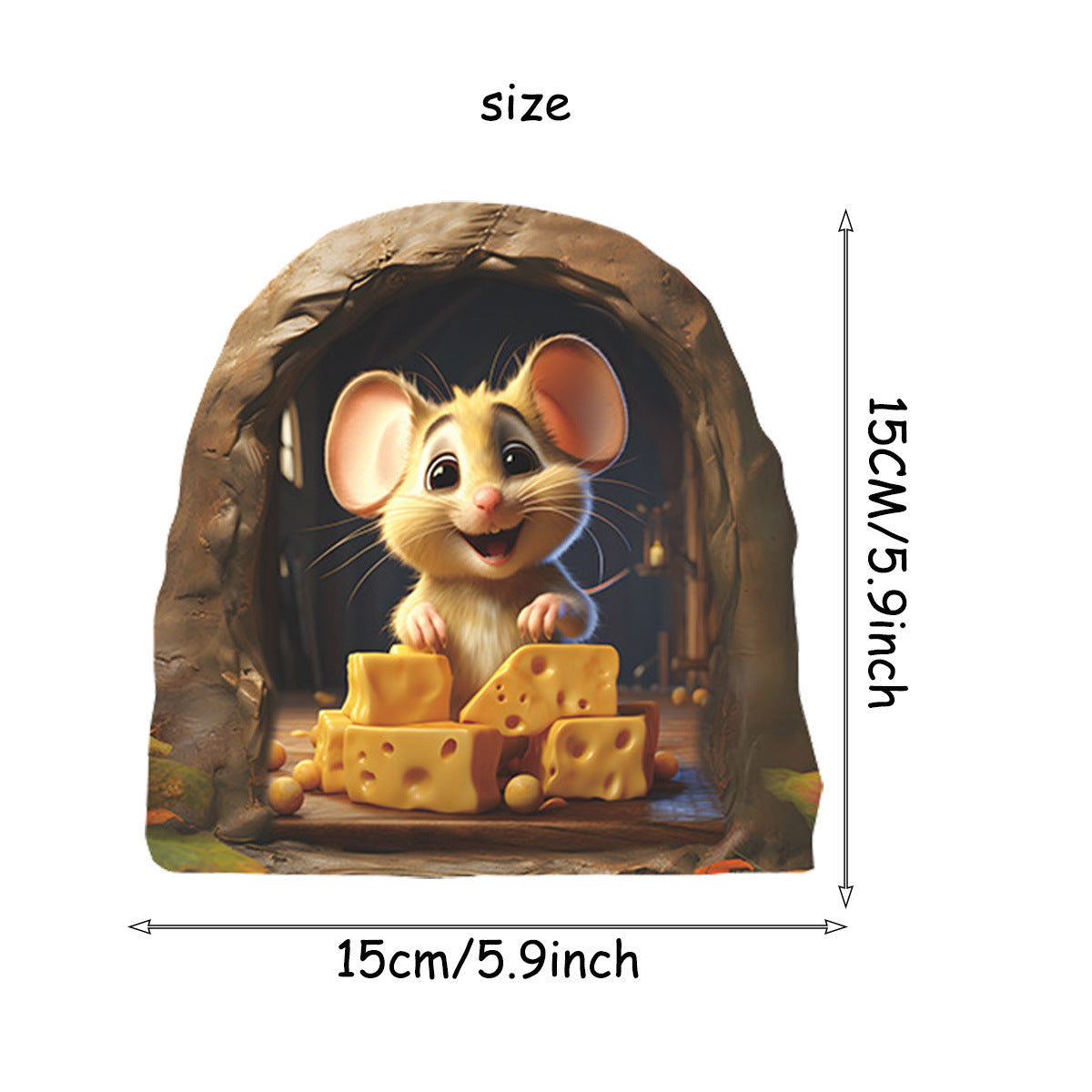 🎁Buy 8 Get 8 Free🐭 Cute Cartoon Mouse Hole Wall Stickers