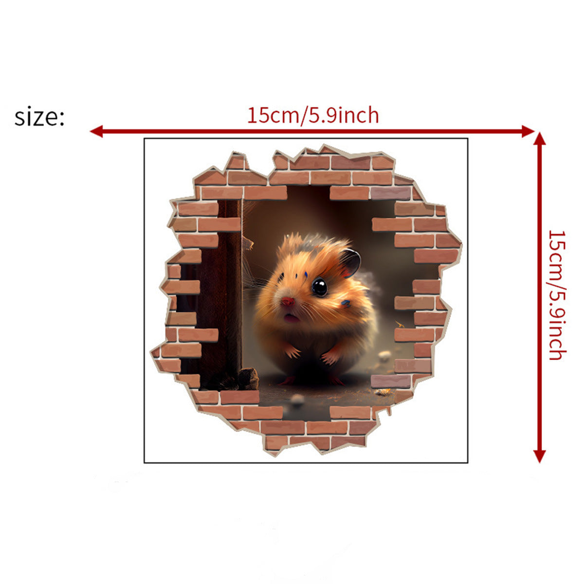 🎁Buy 8 Get 8 Free🐭 Cute Cartoon Mouse Hole Wall Stickers