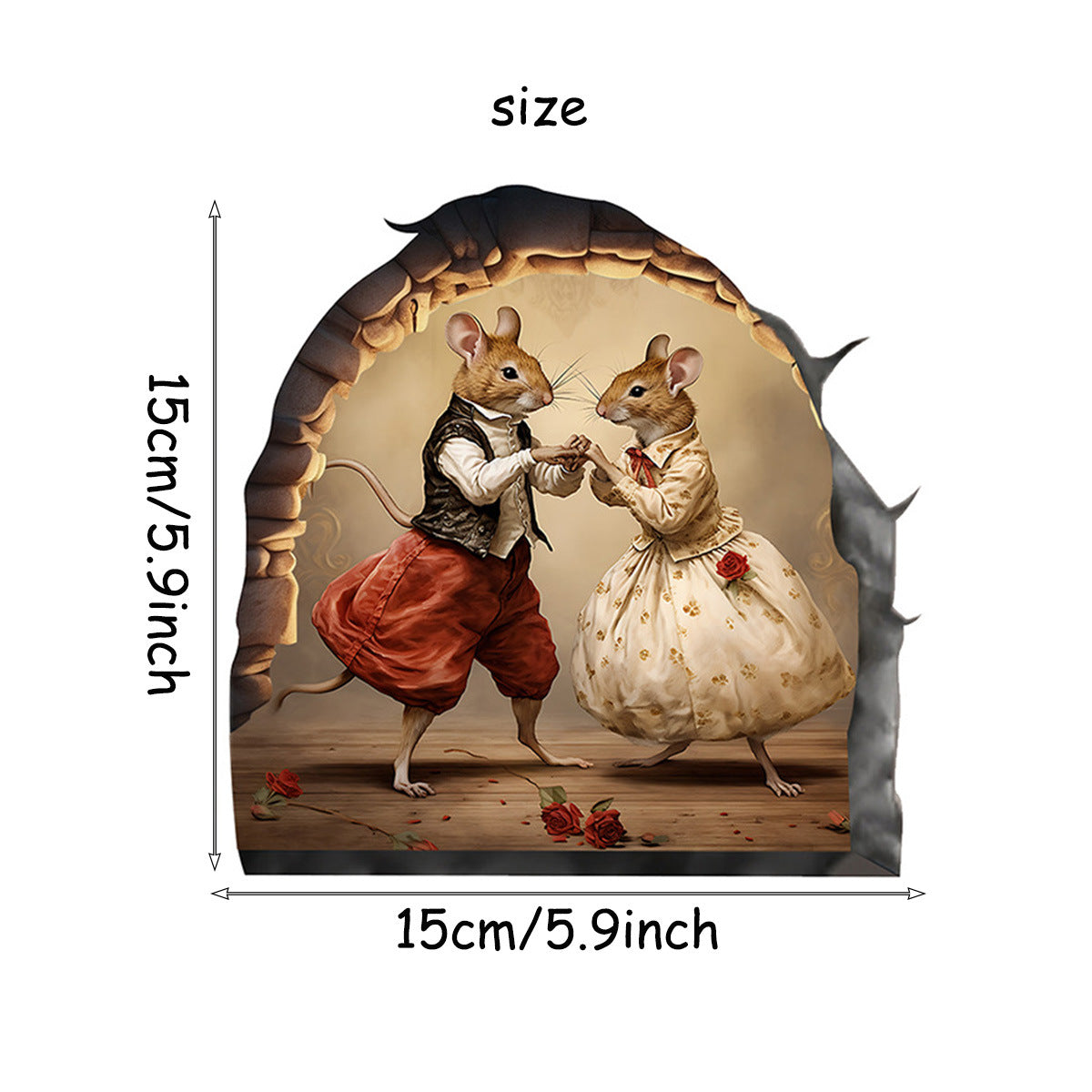 🎁Buy 8 Get 8 Free🐭 Cute Cartoon Mouse Hole Wall Stickers