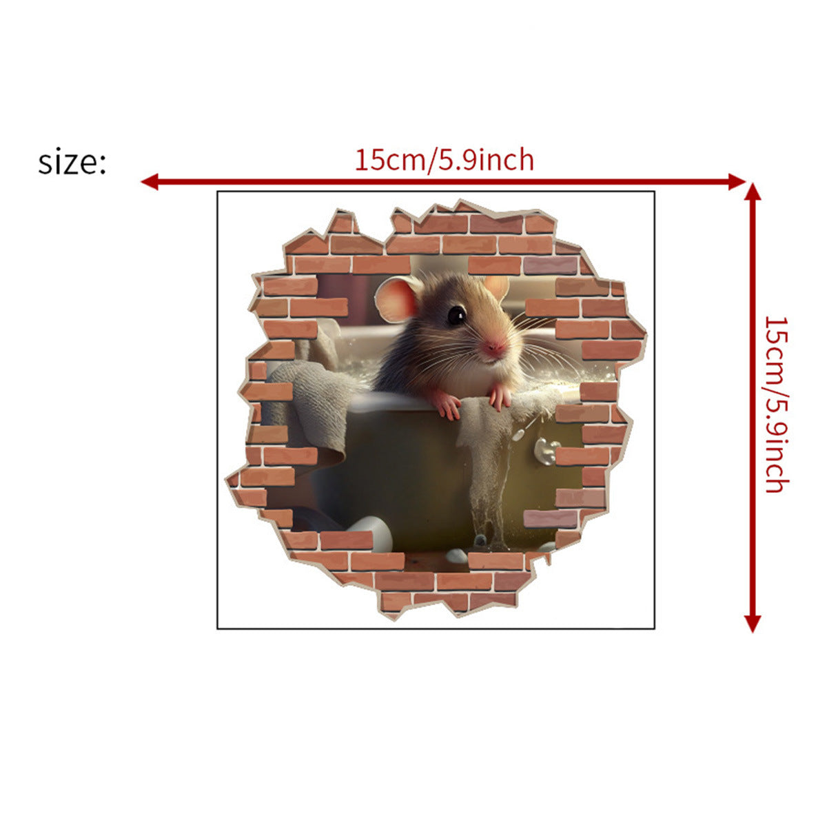 🎁Buy 8 Get 8 Free🐭 Cute Cartoon Mouse Hole Wall Stickers