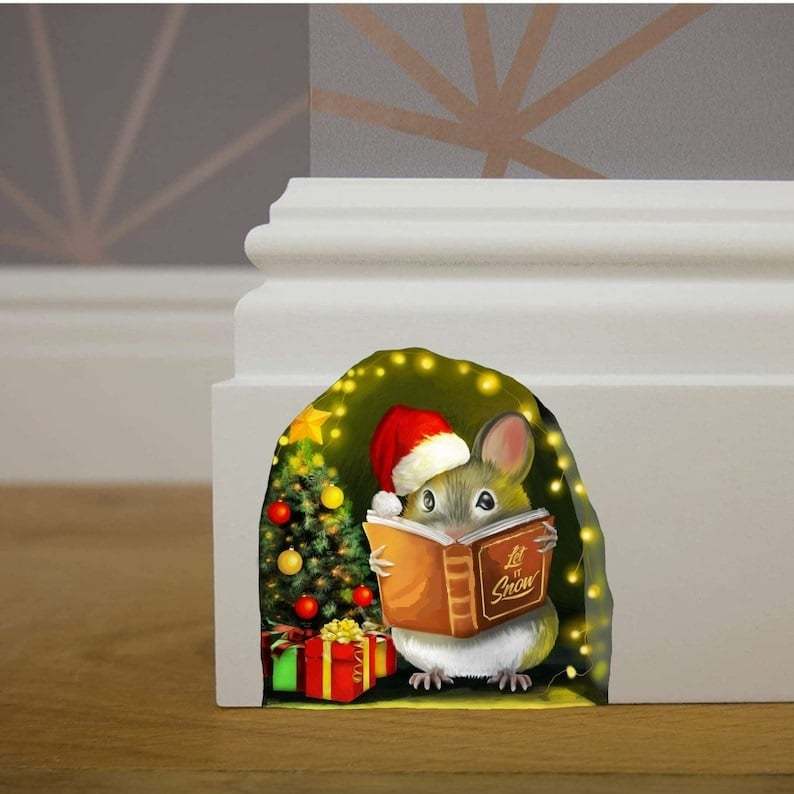 🎁Buy 8 Get 8 Free🐭 Cute Cartoon Mouse Hole Wall Stickers