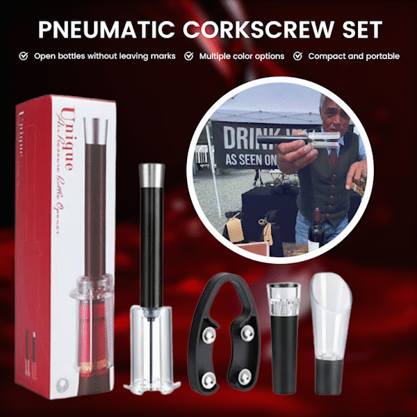 🎄Holiday Pre-Sale Save 49%🔥Air Pump Cork Remover Wine Bottle Opener Set